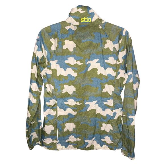 STIO Second Light Pullover SIZE S Green Camo Packable Lightweight Shell - Picture 2 of 5